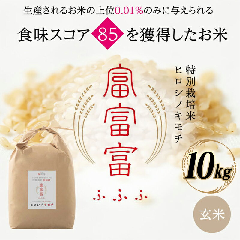 【ふるさと納税】【先行予約】富山県ブランド米 富富富 玄米 10kg ふふふ ブランド米 国産 米 お米 日本米 ギフト 贈り物 備蓄 防災 食品 陽咲玲 はるざれ F6T-904