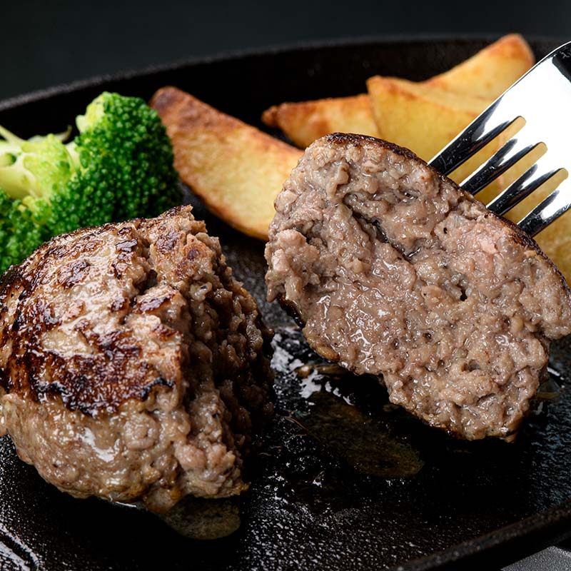 【ふるさと納税】富山県産 牛50％ 豚50％ 合挽ハンバーグ 8個セット カシワファーム 和牛 牛肉 おかず 惣菜 時短 冷凍 富山県 立山町 F6T-553