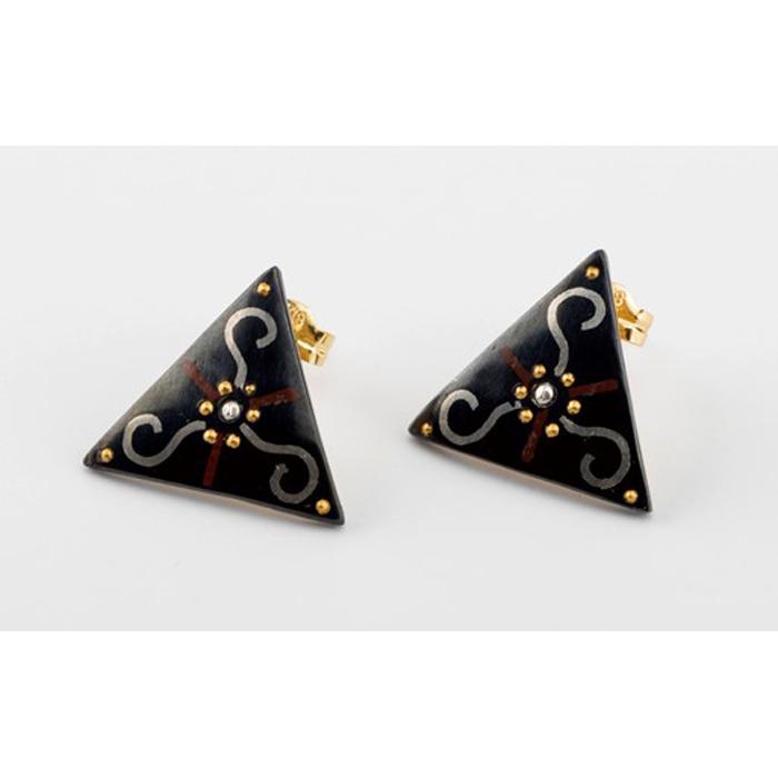 【ふるさと納税】象嵌ピアス・イヤリング「唐草」 | 石川 金沢 加賀百万石 加賀 百万石 北陸 北陸復興 北陸支援