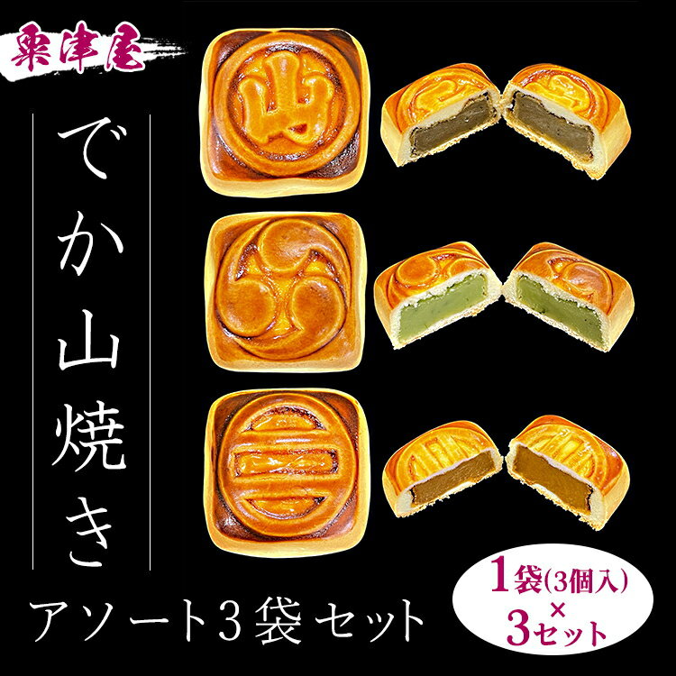 粟津屋 でか山焼きアソート3袋セット