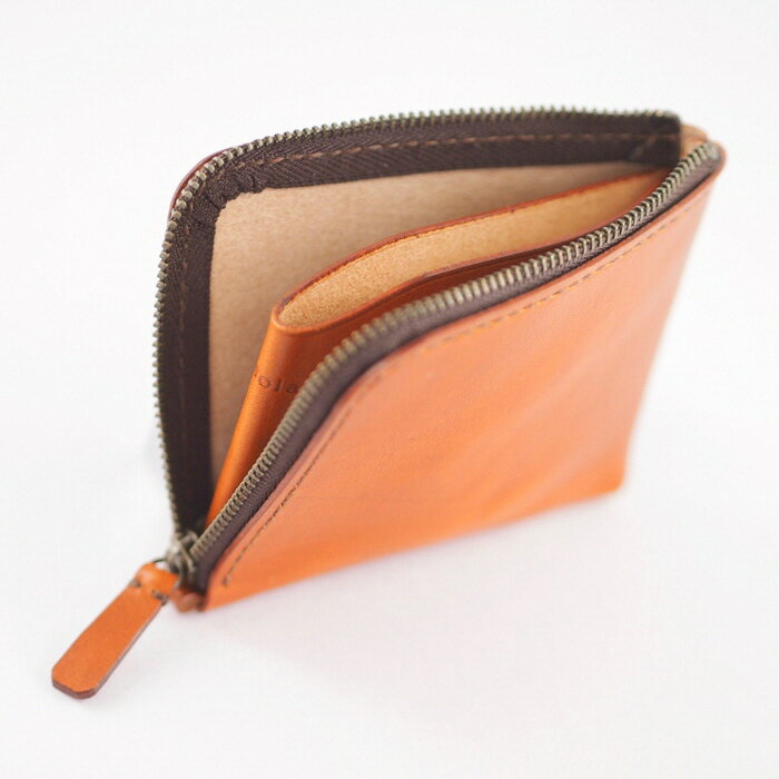 【ふるさと納税】小銭入れ　L字型ファスナー　本革　ハンドメイド　財布