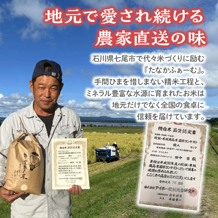 【ふるさと納税】【能登半島地震復興支援】【発送時期が選べる】【新米】令和7年度産米 能登産 ゆめみづほ 精米 10kg（5kg×2袋）｜お米 新米予約 早期予約 R7年米 ブランド米 銘柄米 白米 5kg以上 10kg 小分け 贈答 自社精米 冷蔵保存 復興 復興支援 能登 石川県 七尾市