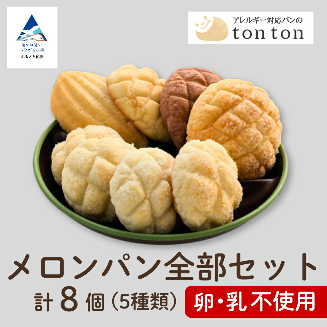 【ふるさと納税】《卵・乳アレルギー対応》 メロンパン全部セット 冷凍パン 卵不使用 乳不使用 冷凍 パン 小松市 石川県 012048【トントンパン】のサムネイル
