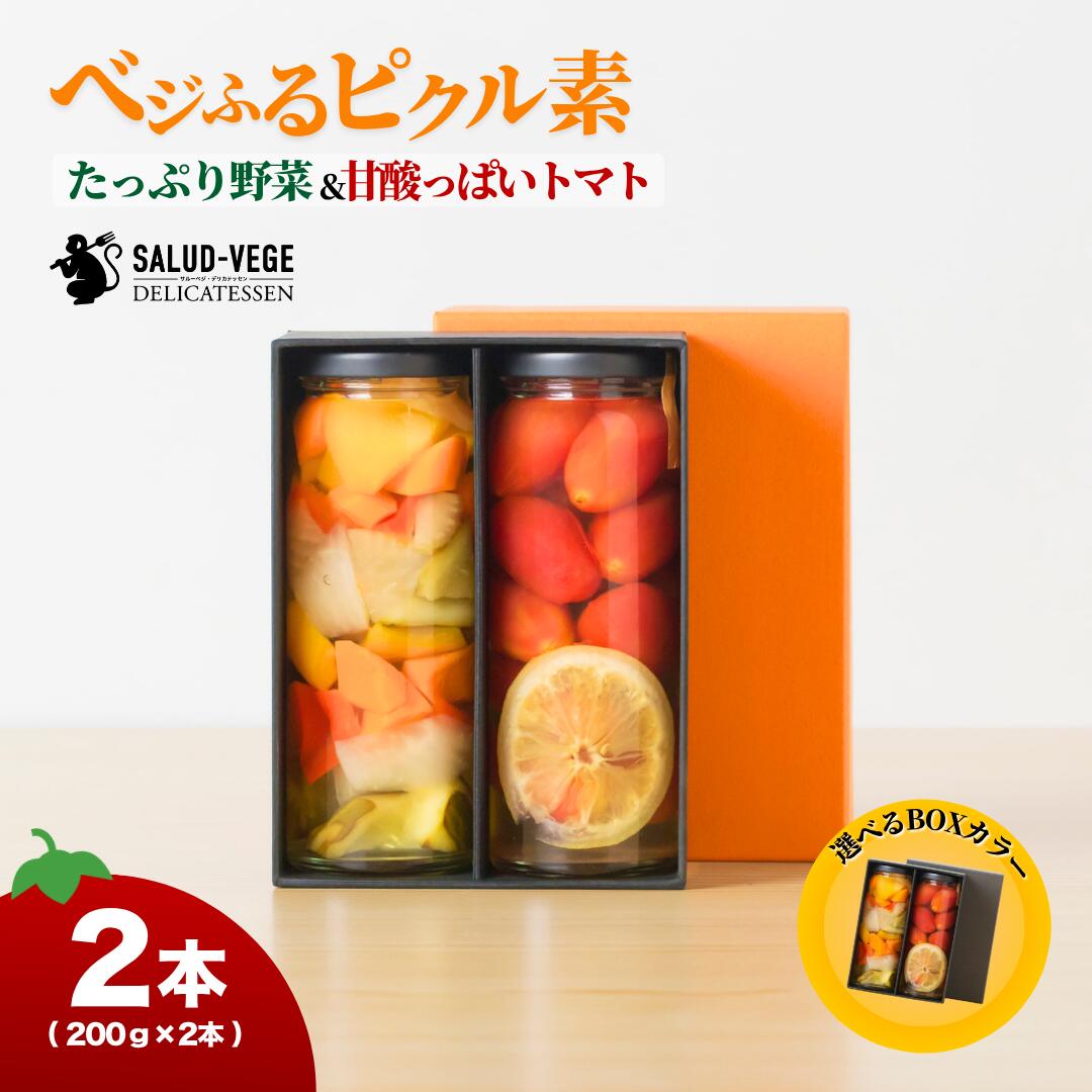 【ふるさと納税】 ベジふるピクル素たっぷり野菜&甘酸っぱいトマト 2本セット ピクルス【サルーベジ】010242
