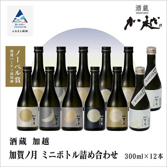 加賀ノ月 ミニボトル詰合せ (300ml×12本)日本酒 地酒 バラエティ 飲み比べ セット 300ml 300ml お試し ギフト小松市 小松 こまつ 石川 030085[加越]