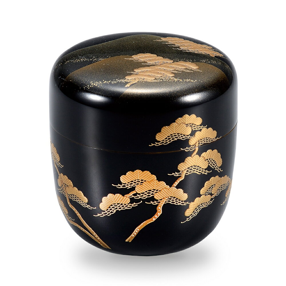 輪島塗　中棗（遠山に松蒔絵）