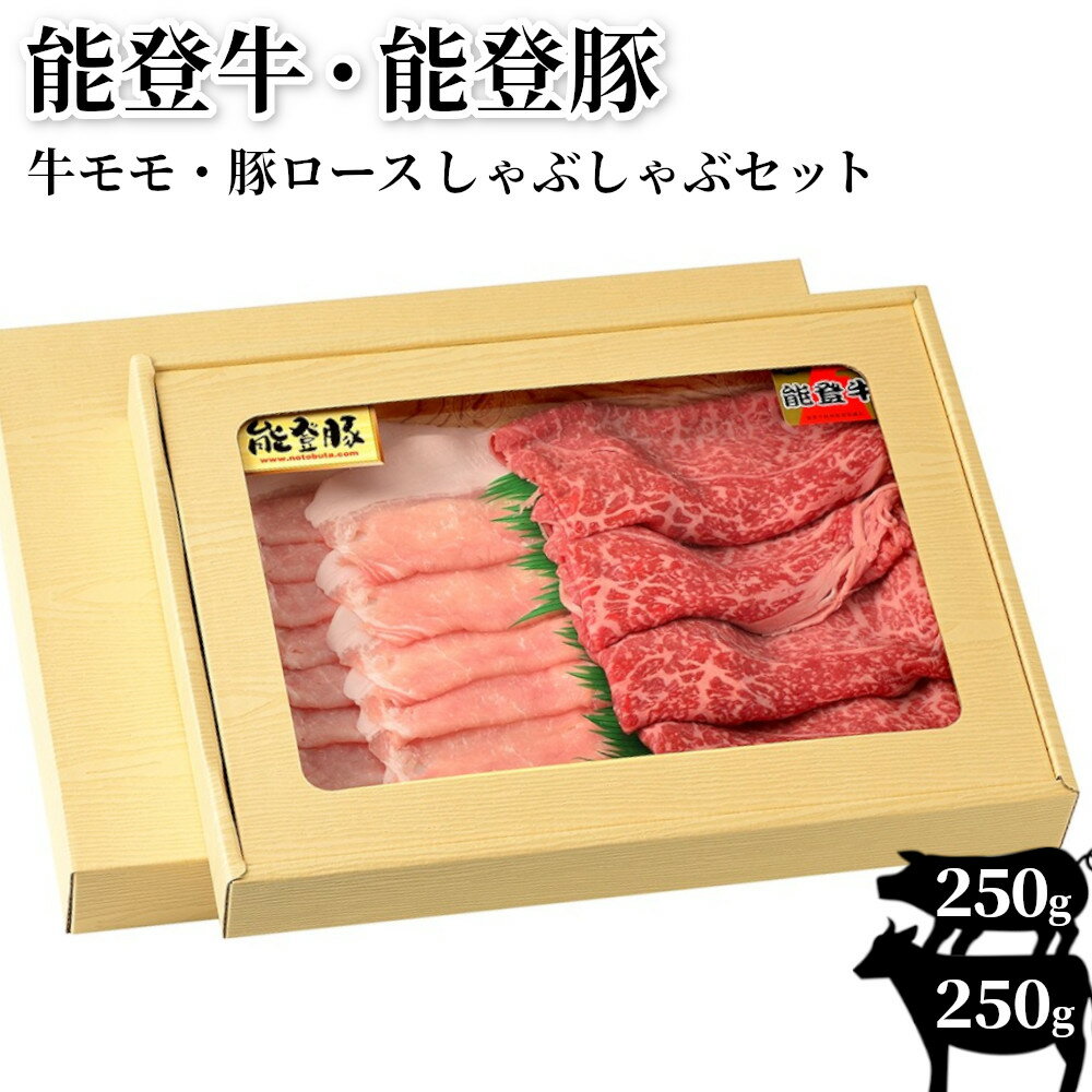 【ふるさと納税】能登牛・能登豚しゃぶしゃぶセット（500g）