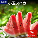【ふるさと納税】【在庫数限定】小玉スイカ(3玉)1玉約1.8kg~2.8kg 果物類 お届け:2025年7月下旬~8月上旬頃