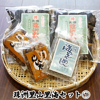 【ふるさと納税】珠洲里山里海セット(1)【わかめ・海藻・のり・野菜・きのこ・詰め合わせ】