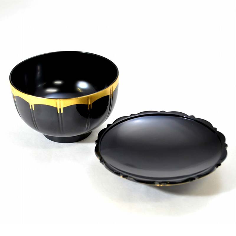 【ふるさと納税】高級品 山中塗 王朝椀 金箔 5客揃 木箱入り 5個 セット 天然木 木製 煮物椀 椀 器 漆塗り 轆轤挽き 漆器 伝統工芸 工芸品 国産 贈り物 能登半島地震復興支援 F6P-0860