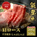 【ふるさと納税】選べる容量【和牛セレブ】能登牛 牛肩ロース すき焼き・しゃぶしゃぶ 200g~500g 牛肉 最高級 肩ロース すき焼き しゃぶしゃぶ 黒毛和牛 能登牛 和牛セレブ イベント お祝い クリスマス お正月 誕生日 パーティー 石川県 加賀市 F6P-2126var