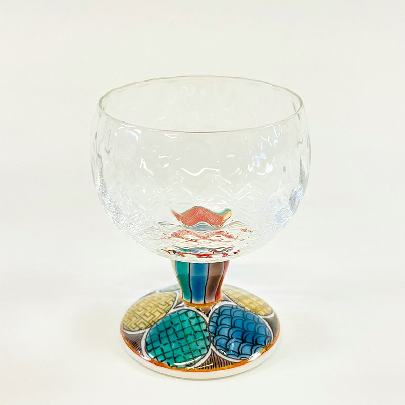 【ふるさと納税】九谷和グラス　馬上グラス古九谷丸紋 F6P-2995