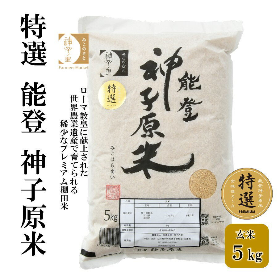 [A095] 【令和5年産】能登神子原米 5kg（玄米）