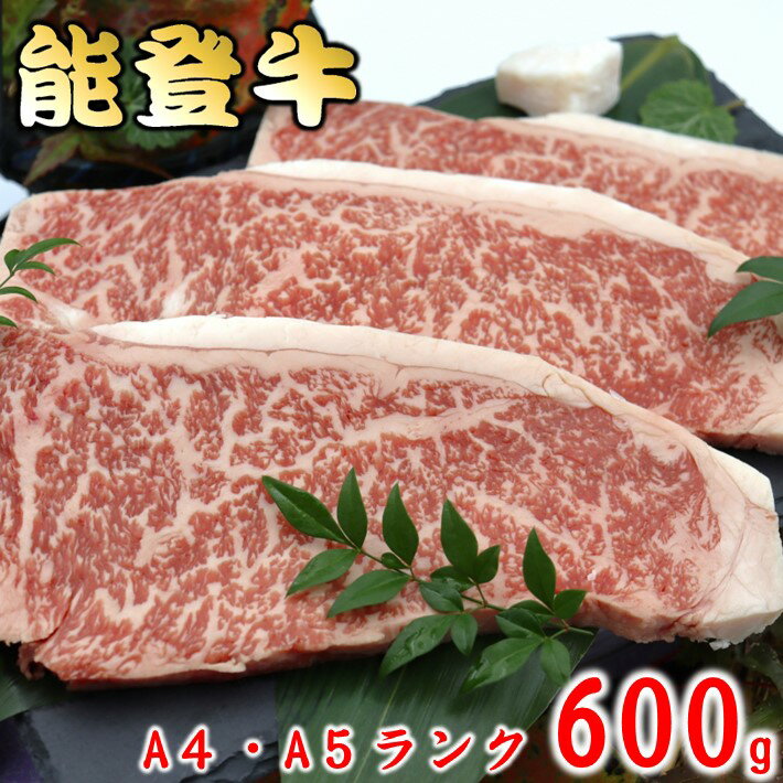 【ふるさと納税】[B034] 【A4-5ランク】能登牛サーロインステーキ用（600g）