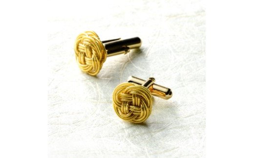 【ふるさと納税】Noah from ShuCODE 金糸カフスボタン　1セット