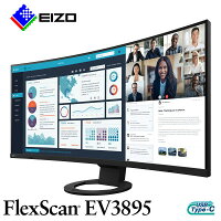 EIZO 37.5型 曲面ウルトラワイドモニター FlexScan EV3895 ブラック