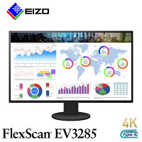 EIZO 31.5型4K液晶モニター FlexScan EV3285 ブラック