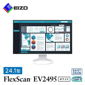 【ふるさと納税】 EIZO の USB Type-C 入出力搭載 24.1型 モニター FlexScan EV2495 ホワイト _ 液晶 液晶モニター パソコン pcモニター ゲーミングモニター USB Type-C デイジーチェーン【1323416】