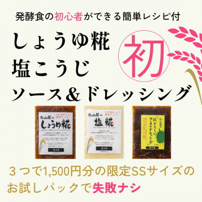 糀はじめてセット★発酵食の初心者ができる簡単レシピ付★お試しパックで失敗ナシ【配送不可地域：離島】【1383797】