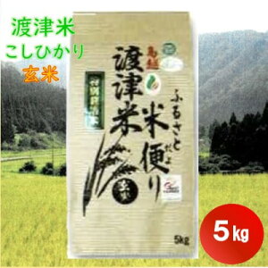 【ふるさと納税】《高級日本料理店採用》蛍の里「渡津米」玄米5kg・栽培期間中農薬化学肥料70%減【1564175】