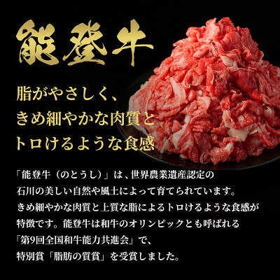 【ふるさと納税】【和牛セレブ】能登牛 切り落とし 1kg(500g×2P)【配送不可地域：離島】【1621113】 f172103-hakusan-10000601 石川県白山市 サンプル画像3