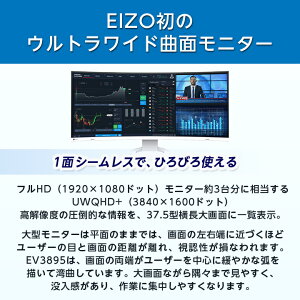 【ふるさと納税】EIZO 37.5型 曲面ウルトラワイドモニター FlexScan EV3895 ブラック【1227142】