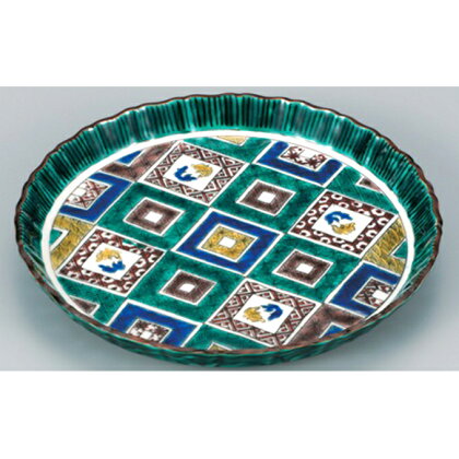 九谷焼6.5号盛皿 石畳の図 【焼き物・民芸品・工芸品・食器・皿】