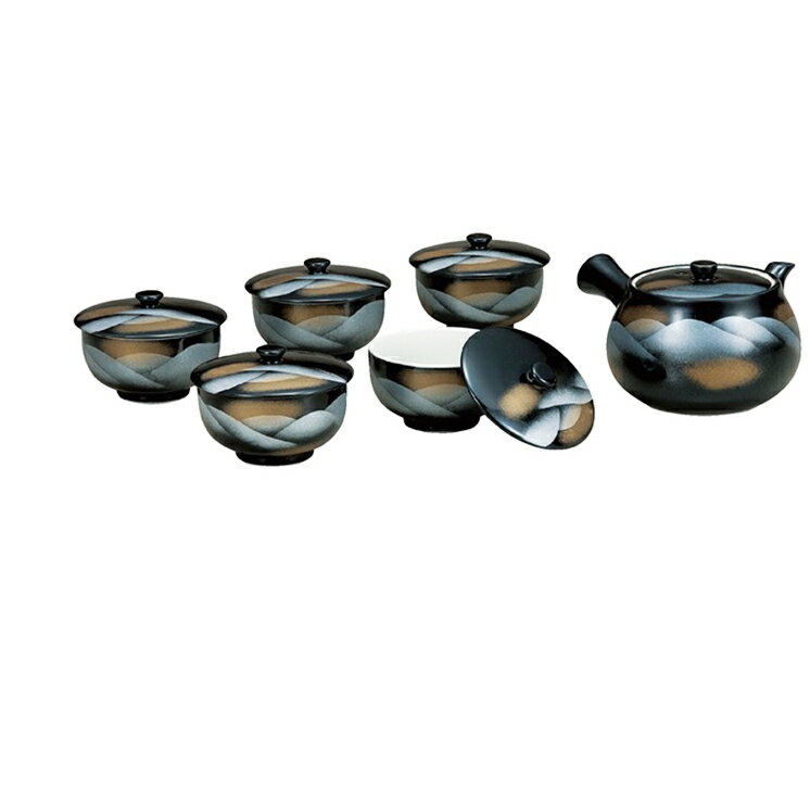 九谷焼　蓋付茶器　連山 a03　【民芸品・工芸品・器・食器】