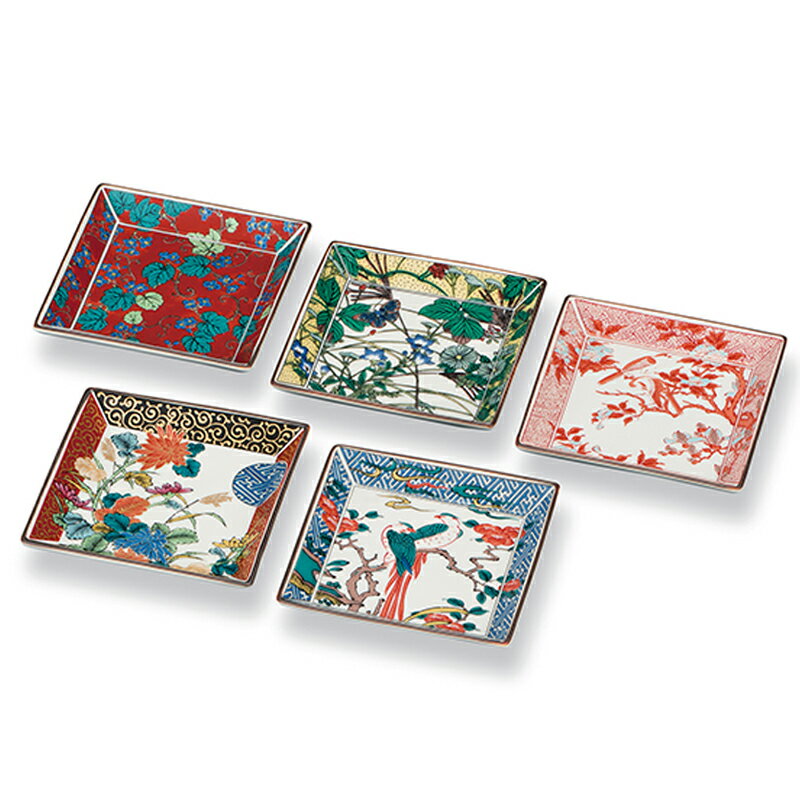 6号皿揃 歴代画 民芸品 工芸品 雑貨 食器 角皿 お皿 プレート キッチン雑貨 キッチン用品