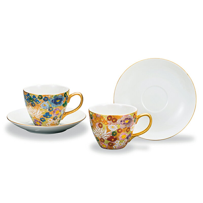 ペアカップ&ソーサー 金花詰 民芸品 工芸品 雑貨 キッチン雑貨 キッチン用品 食器 コップ