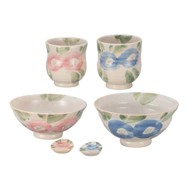 九谷焼 睦揃・椿文