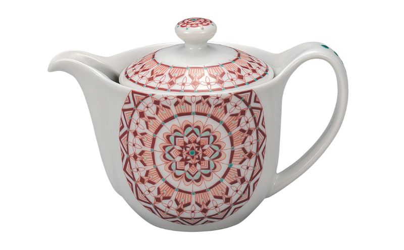 【ふるさと納税】九谷焼 ポット急須・赤絵丸紋