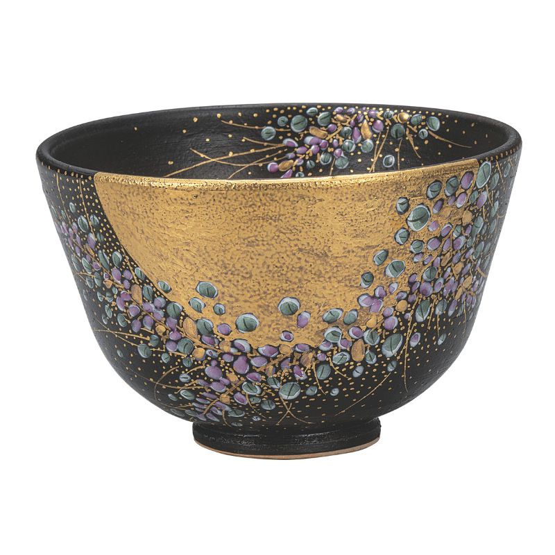 九谷焼 抹茶碗・本金萩