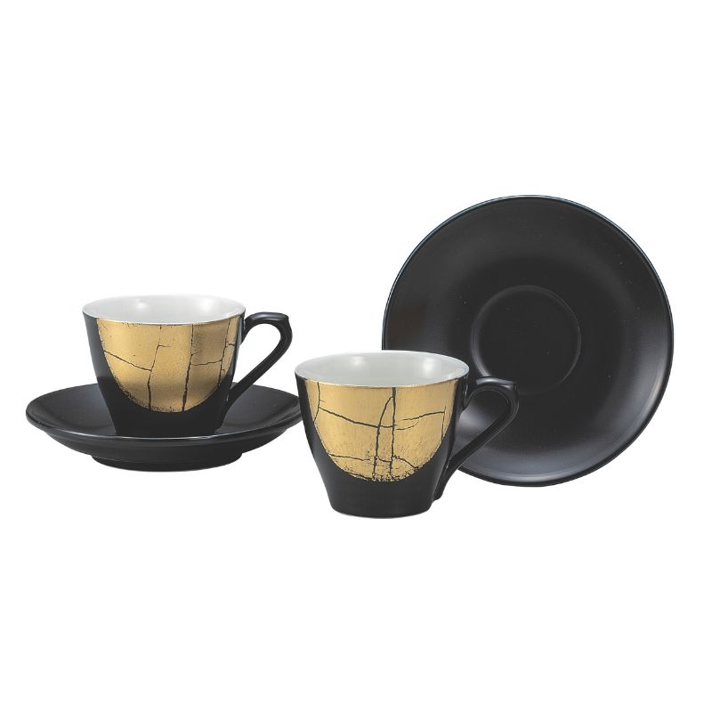 【ふるさと納税】九谷焼 ペアコーヒー・金箔彩