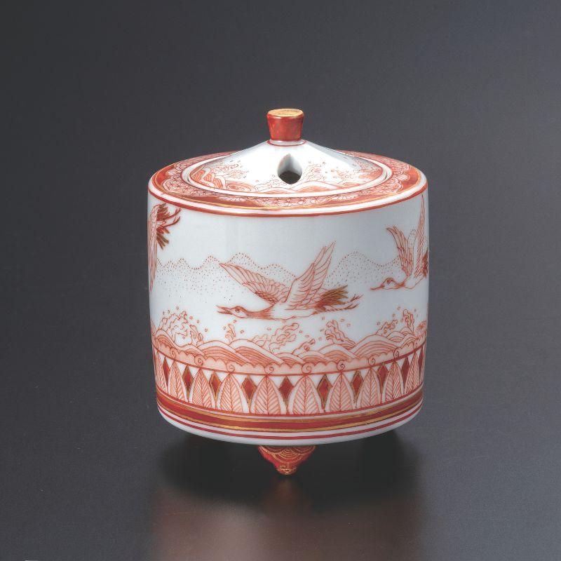 九谷焼 2.8号香炉・端鳥文