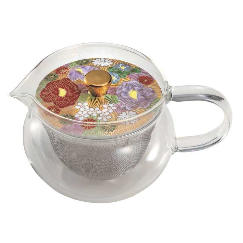 九谷焼 九谷和ポットNAGOMI POT・金花詰 赤