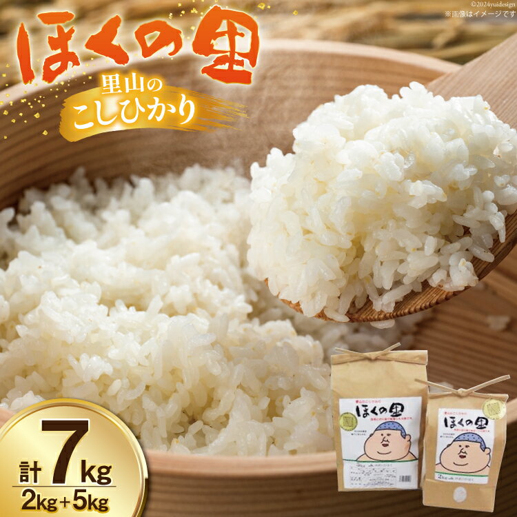 【ふるさと納税】 米 里山のこしひかり ほくの里 7kg (2kg 5kg 各1袋) [JA石川かほく 石川県 津幡町 28ab0021] お米 白米 ご飯 ごはん コメ こめ 小分け 家庭用 コシヒカリ おこめ 精米のサムネイル