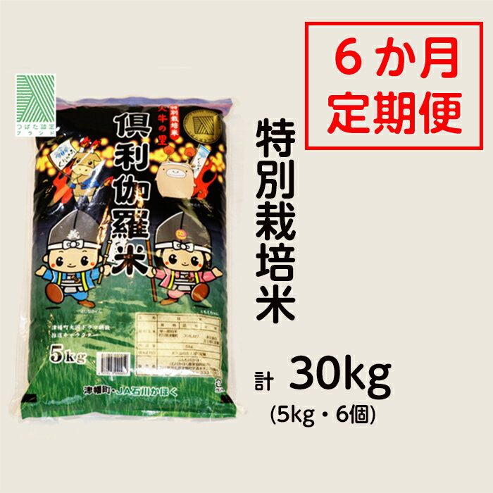 【ふるさと納税】特別栽培米火牛の里「倶利伽羅米」(5kg)定期便6回