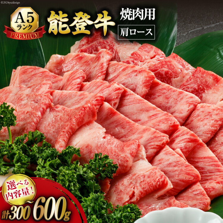 牛 肩ロース 選べる容量 [てらおかの能登牛]極上 能登 牛肩ロース (A5P) 焼肉用 300〜600g [てらおか風舎(寺岡畜産株式会社) 石川県 志賀町 AA8002] 肉 牛肉 能登牛