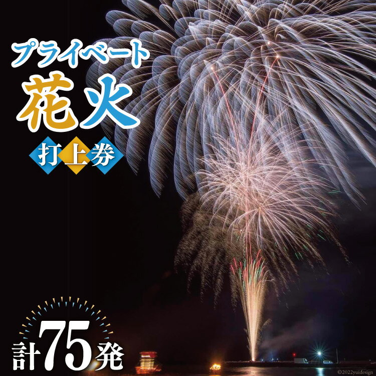 プライベート 花火 2号玉×50発&3号玉×15発&4号玉×10発 計75発【打上場所は宝達志水町内限定】/ 能登煙火 / 石川県 宝達志水町