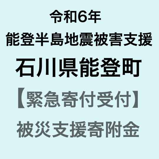 【ふるさと納税】【令和6年能登半島地震災害支援緊急寄附受付】石川県能登町災害応援寄附金（返礼品は...