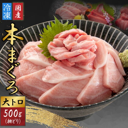 【最新鋭の冷凍技術 刺身用】本まぐろ 大トロ 500g（柵どり）[B-107002] / まぐろ マグロ 鮪 本マグロ 本まぐろ 刺身用 お刺身 500g 柵どり 大トロ まぐろ丼 国産 冷凍 送料無料