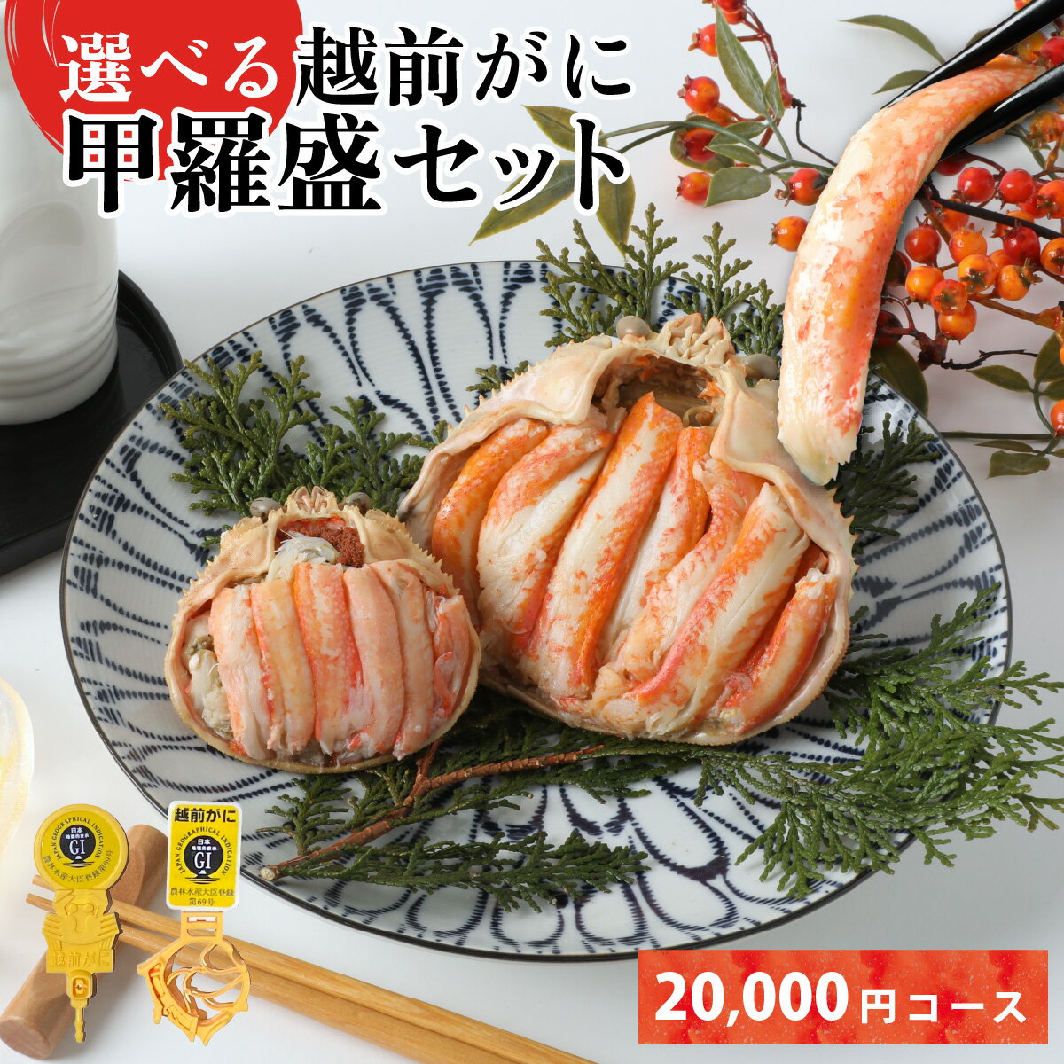 【ふるさと納税】【訳あり】蟹好き集まれ！選べる越前蟹 甲羅盛セット 20,000円コース / かに カニ セイコガニ ズワイガニ せいこがに ずわいがに 越前がに 甲羅盛 かに酢 手軽 国産 冷凍配送 送料無料 1人前 2人前 [B-096004]