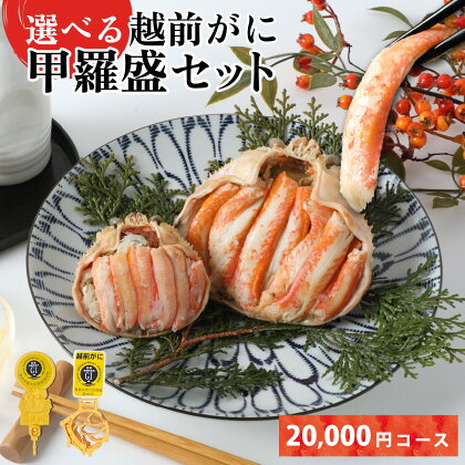 【訳あり】蟹好き集まれ！選べる越前蟹 甲羅盛セット 20,000円コース / かに カニ セイコガニ ズワイガニ せいこがに ずわいがに 越前がに 甲羅盛 かに酢 手軽 国産 冷凍配送 送料無料 1人前 2人前 [B-096004]