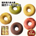 クッキー・焼き菓子(ドーナツ)人気ランク29位　口コミ数「0件」評価「0」「【ふるさと納税】福井産六条大麦焼きドーナツセット（5種類×2 計10個）/ 母の日 人気 バニラ チョコ 抹茶 ラズベリー とみつ金時 大麦 SDGs 六条大麦 お土産 詰め合わせ 個包装 熨斗 のし ギフト 常温 国産 送料無料 [A-034001]」