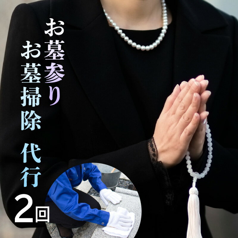 【ふるさと納税】レビューキャンペーン実施中!!帰省ができずにお困りの方、ご多忙でなかなかお墓のお手入れする時間がない方へ！お墓参り・お墓掃除代行サービス (基本プラン/全2回)【代行・サービス】