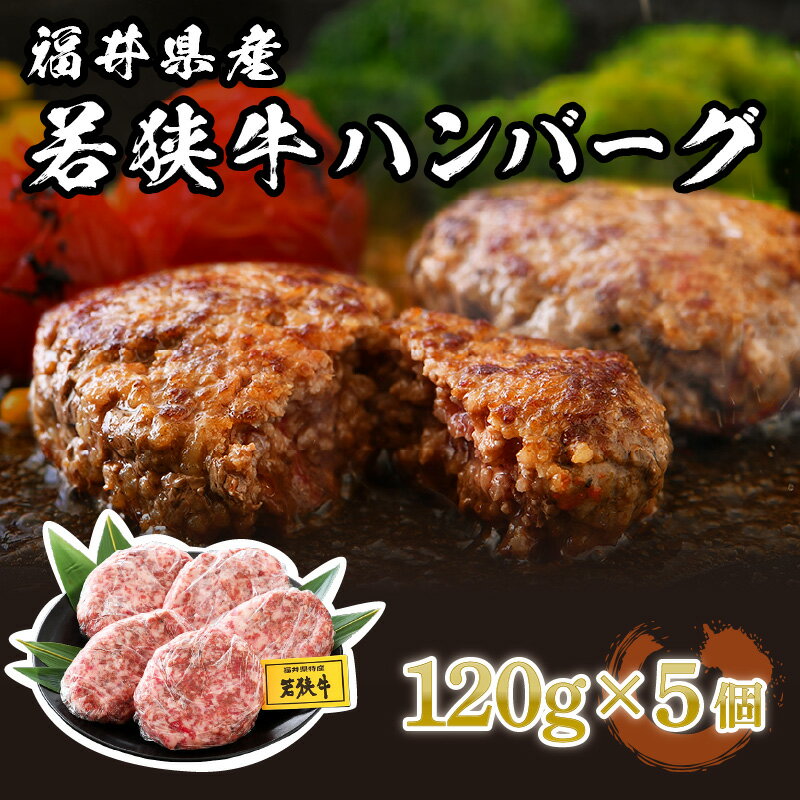 レビューキャンペーン実施中!!ハンバーグ 5個 極上の味！「福井県産若狭牛ハンバーグ 600g(120g × 5個)」 精肉店自慢のちょっと贅沢ハンバーグ 和牛 国産牛肉 冷凍便