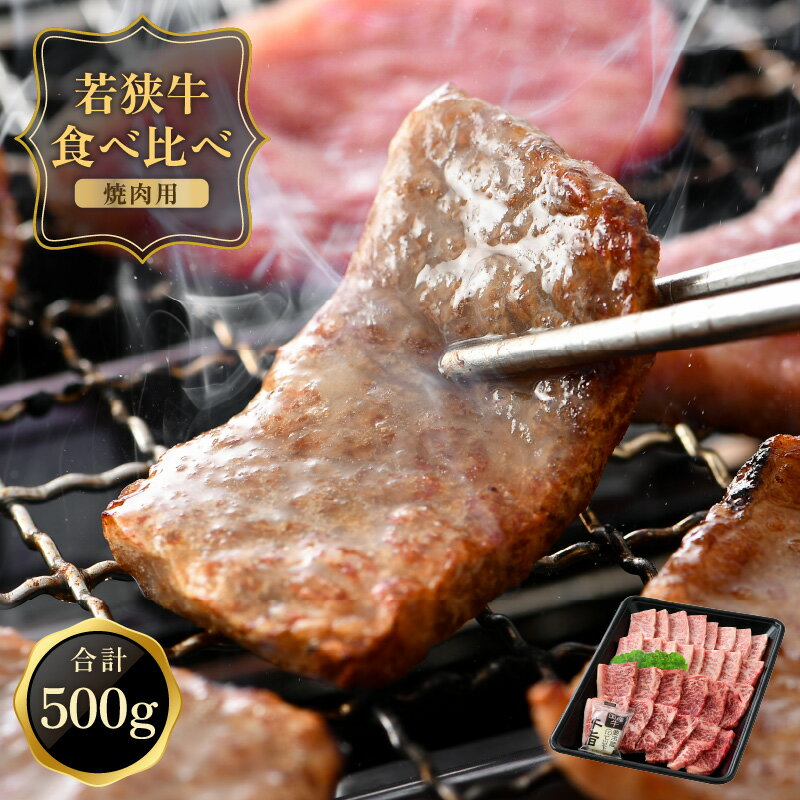 焼肉用 500g「若狭牛バラ & もも焼肉 食べ比べセット! 500g(250g × 2種)」 肉と脂の旨味がミックスしたバラ肉と 上品な赤身のモモ肉の贅沢な食べ比べセット 福井県産 和牛 国産牛肉 バーベキュー BBQ 冷凍便[焼き肉]贈り物 ギフト プレゼント