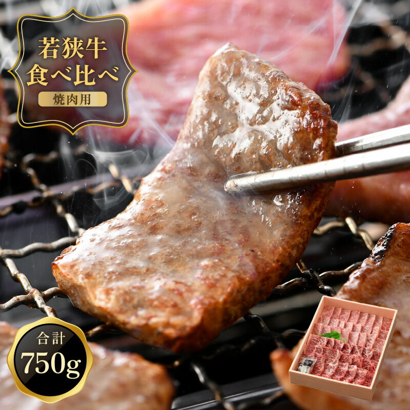 焼肉用 750g 「若狭牛バラ & もも焼肉 食べ比べセット! 750g(375g × 2種) 」肉と脂の旨味がミックスしたバラ肉と 上品な赤身のモモ肉の贅沢な食べ比べセット 福井県産 和牛 国産牛肉 バーベキュー BBQ 冷凍便[焼き肉]