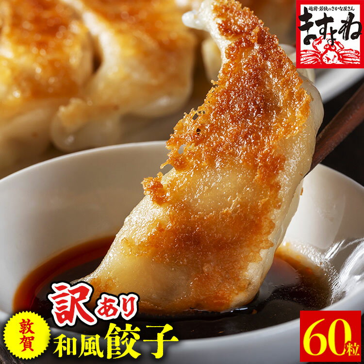 【ふるさと納税】 餃子 【訳あり】 肉汁あふれる 敦賀和風肉餃子 60個(30個×2パック)【敦賀 ますよね 冷凍 焼き餃子 餃子鍋 水餃子 餃子パーティー 点...